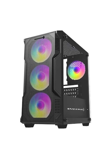 Novahub 4x12cm Rgb Fanlı Speed Atx Kasa, Mesh Panel, Temper, Trbilgisayar