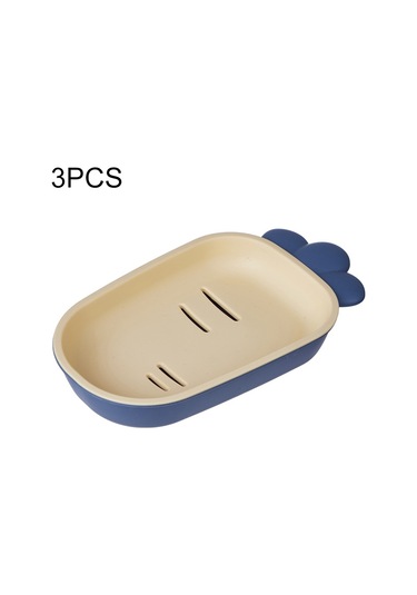 3 Adet Yaratıcı Sevimli Drenaj Çift Katmanlı Ev Tuvalet Sabun Kutusu, Kapaklı Sabunluk Sarı