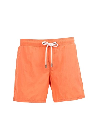Somon Su İtici Özellikli Naylon Kumaş Düz Renk Basic Erkek Plaj Deniz Şort Mayo - 540-somon 001