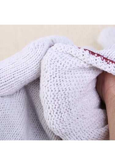 Sones 12 Çift İşçi Malzemeleri Nefes Alabilen Aşınmaya Dayanıklı Koruma Pamuklu İplik Eldiven