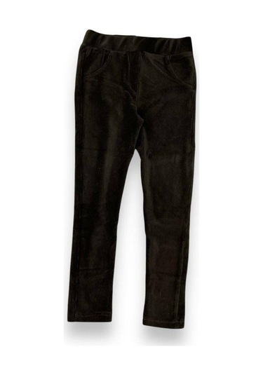 Kız Çocuk Kadife Fitilli Tayt-15032 SiYAH