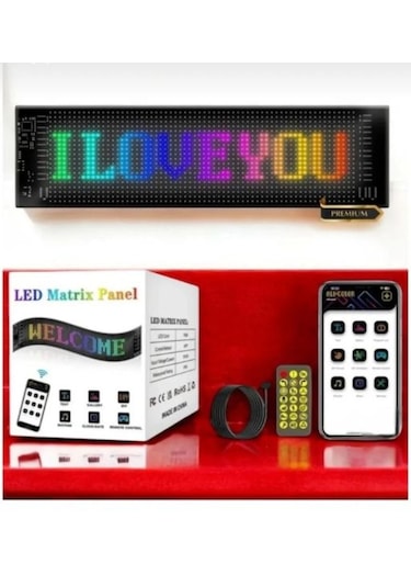 Astraled Matrix Şeytan Göz Kayar Led Panel Tabela Uzaktan Kumandalı Telefon Üzerinden Kontrol 37cm