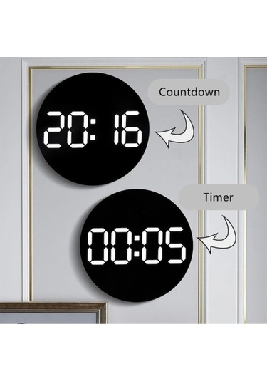 Lemestar 10 İnç Dijital Duvar Saati, Sıcaklık Nem Gösterimi, Perpetual Takvim, Alarm, Sesiz Çalışma, Modern Beyaz, Ev Ofis Dekorasyonu Diğer