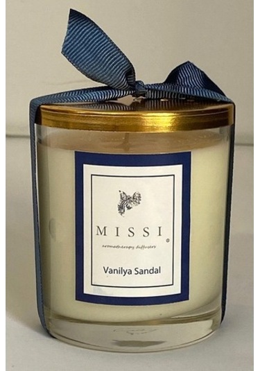 Missi Altın Metal Kapaklı Vanilya Sandal Vegan Mum
