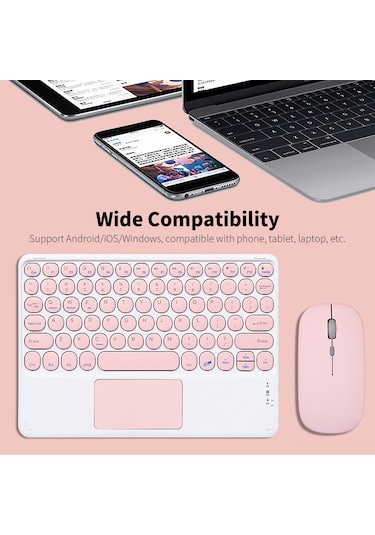 Reedark Bt3.0 Kablosuz Şarj Edilebilir Ergonomik Klavye Seti - Android/ios/windows Uyumlu Diğer