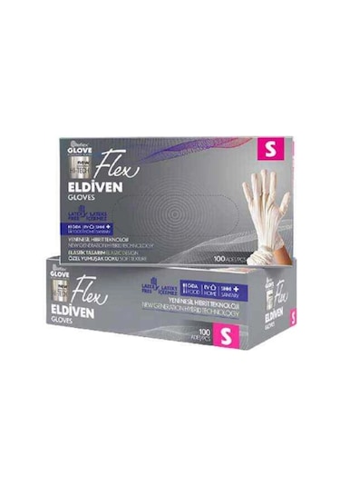 Florex Flex Ten Renk Pudrasız Eldiven Small Beden 100'lü