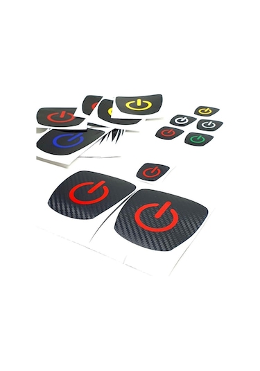 Fiat Linea Logo Içi Power Buton Sticker 3 Lü Set