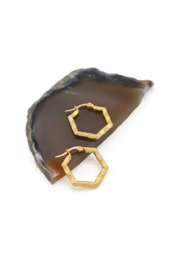 Çelik Küpe Altın Kaplama Kadın Unk-807 Altın