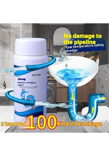 Novahub Güçlü Lavabo Gider Temizleyici Mutfak Borusu Tarama Ajanı Temizleme Koku Giderme Kanalizasyon Saç Zemin Temizleyici Güçlü Tarama Temizleyici