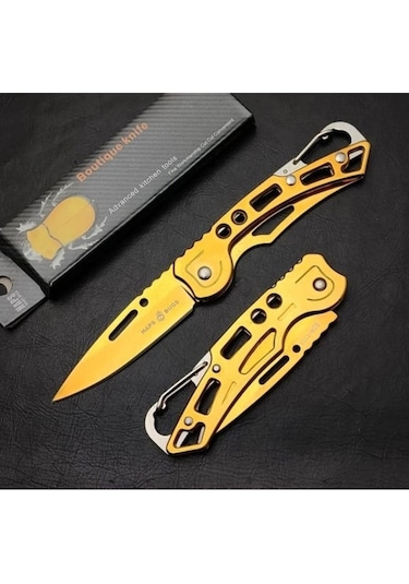 Janva Alaska Gold Paslanmaz Kamp Çakı 15 CM Gold Altın
