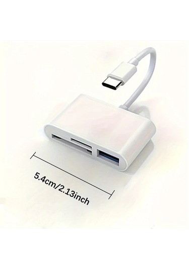 Willowhaven Usb Type C Sd Tf Kart Okuyucu Beyaz İphone Android Windows Laptop Telefon Adaptörü