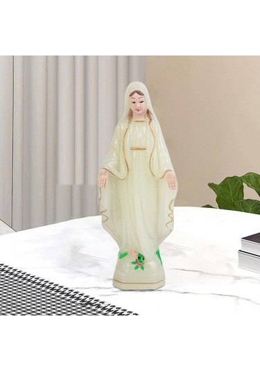 Opulentliving 15cm Suntek Kutsal Meryem Heykelcik, Dekoratif Heykel, Ev Ve Ofis Dekoru, Hediye İdeali 15cm
