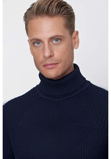 Tr 850 Slim Fit Lacivert Klasik Triko Lacivert