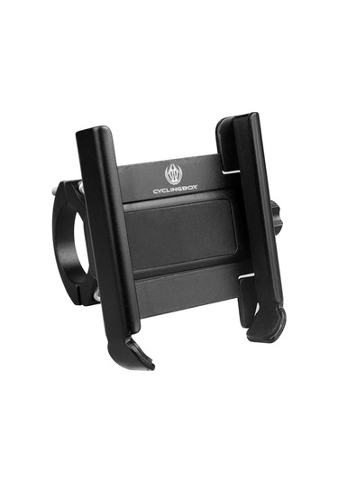 Cyclıngbox-yükseltilmiş Alüminyum Alaşım Bisiklet Cep Telefonu,ya18857b-1 Siyah
