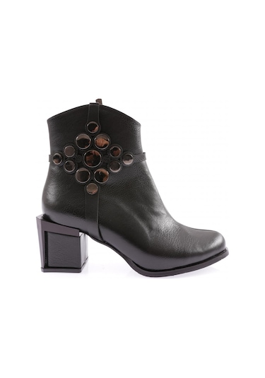 Dgn 790-22k Kadin Kristal Taşli Topuklu Bot 790-1922-R1534 Siyah