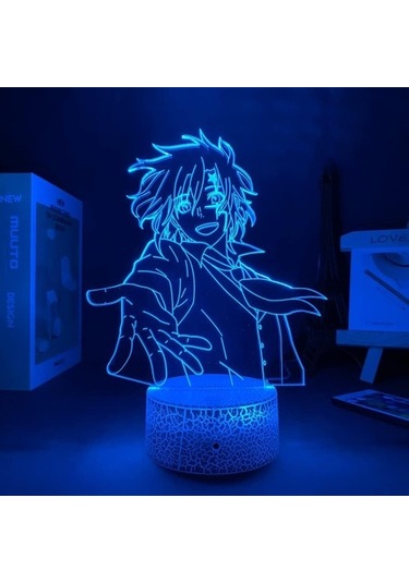 Goldenqian Çocuk Gece Lambası, 3d Gece Lambası, Renk Değişimli, Oda Dekorasyonu Gece Anime Led Işık Oda Dekorasyon Şeması Gece Lambası Çocuklar 3d Işık Yatak Odası 8pe7q5 Siyah