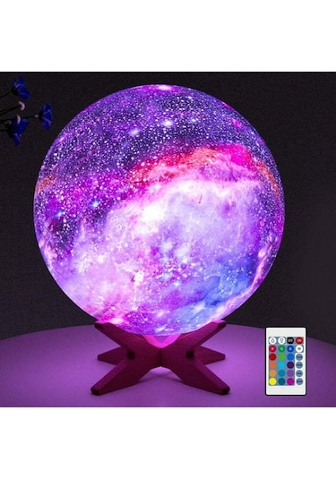 Mufunye 16 Renkli 5.9 İnç 3d Ay Lava Lambası - Çocuk Odası Gökkuşağı Stüdyo Lambası, Oda Dekorasyonu Hediyesi, Yetişkin Ve Gençler İçin Noel/doğum Günü Çok Renkli