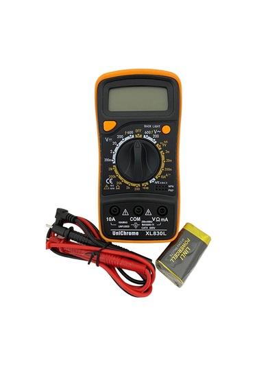 Zauss XL830L Dijital Multimetre Led Ekran Avometre Mini Ölçü Aleti + 9V Pil