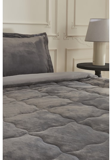 Karaca Home Flufy Tek Kişilik Soft Dream Comfort Set/uyku Seti Antrasit Antrasit