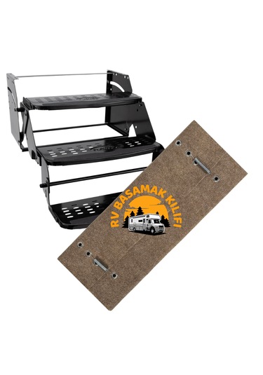 Beylini Dayanıklı Karavan Basamak Koruyucu Halı 45 x 45