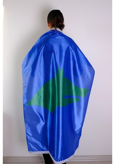 Göktürk Bayrağı Raşel Kumaş Dijital Baskı 100x150 cm