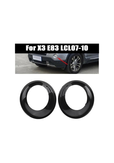 Dinosaurs Adet Lamba Başlığı Astarlı Siyah Sis Işık Lambası Trim Sürüş Aydınlatma Koruması-bmw X3 E83 Lcı 2007-2010