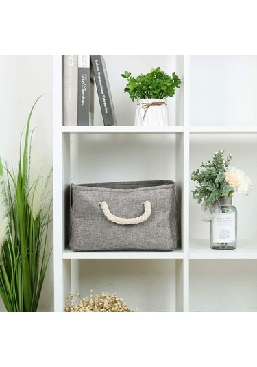 Giyim Depolama İçin Çift Kulplu Katlanabilir Kumaş Depolama Sepeti, Küçük Diğer