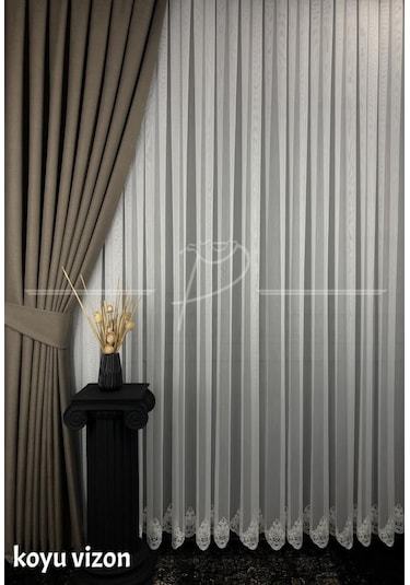 Fon Perde Keten Fonluk Aplim Desen 1. Kalite Tok Duruş