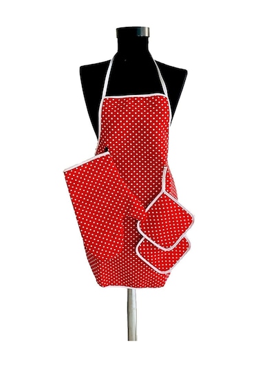 Gözdehome Erato Taşfırınım Pizza Makinesine Özel 3 Parça Mutfak Seti Su Isı Geçirmez Önlük Eldiven