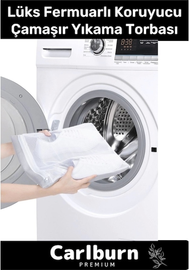 Premium Serisi Özel Fermuarlı Koruyucu Leke Çıkartıcı Ayakkabı Çamaşır Yıkama Torbası Filesi 2 Adet