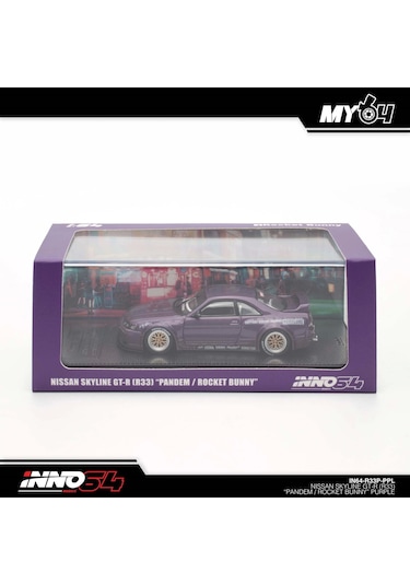 Inno 1/64 Nissan Skyline Gt-r R33 "pandem / Rocket Bunny" Purple Çok Renkli