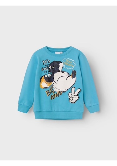 Name It Mickey Mouse Turkuaz Erkek Çocuk Sweatshirt 13221200 001 Turkuaz