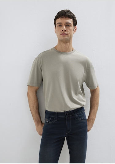 Mavi - Gri Basic Tişört 0613466-70352 Gri