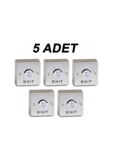 Vk-k15a Işıklı Buton Paslanmaz Çelik 5 Adet