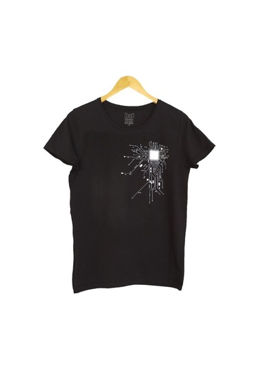 Siyah Dijital Baskılı T-Shırt-Siyah (416587540) Siyah