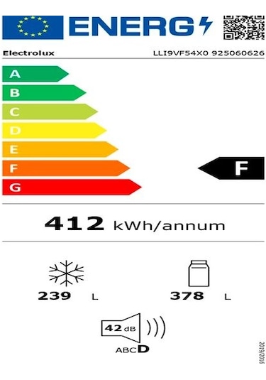 Electrolux LLI9VF54X0 617 LT No-Frost Gardırop Tipi Buzdolabı