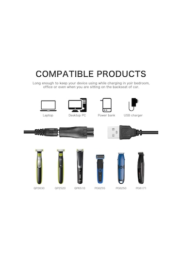 Mh-5v 6 Adet, 1 M Usb Şarj Cihazı Elektrikli Tıraş Makineleri Ve Jiletler İçin