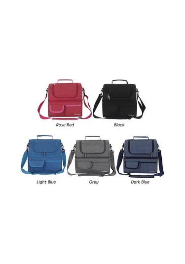 Mufunye Çift Bölmeli Yalıtımlı Soğutucu Çanta Su Geçirmez Sızdırmaz Öğle Yemeği Çantası Kutusu Omuz Askılı Piknik Plaj Seyahat İş Ofis İçin A Çok Renkli