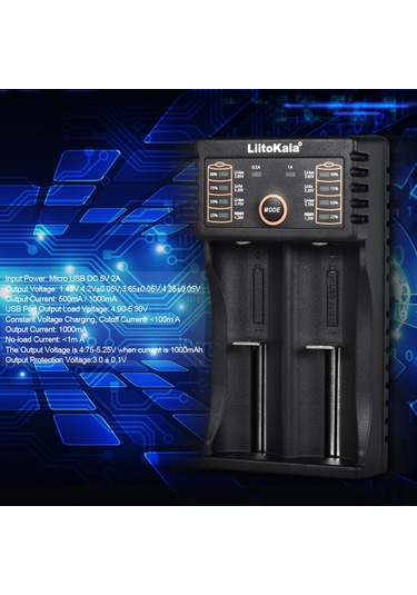 Geeksen Liitokala Lii-202 Akıllı Pil Şarj Cihazı, Otomatik Pil Algılama Ve Usb Çıkışı İle Li-ion/ni-mh/ni-cd/lifepo4 Pilleri İçin