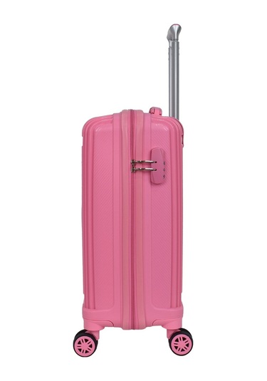 Elatae Premium Polipropilen Kabin Boy Kırılmaz Valiz Pembe V303 Pembe