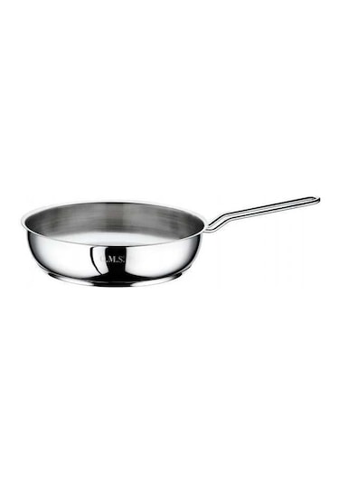 Oms Çelik Tava 24x6 Cm Cam Kapaklı - Kırmızı Gri