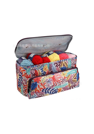 Aubyhe Portatif Askılı Kumaş İplik Çantası - Ev Ve Seyahat İçin El İşleri Malzeme Saklama Çantası Turuncu Portakal