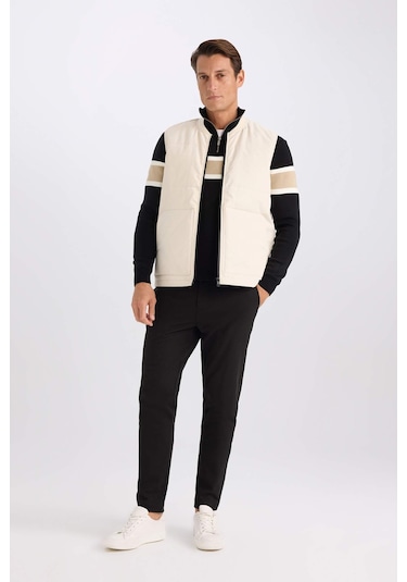 DeFacto Regular Fit Kolej Yaka Fermuarlı Çift Cepli Mevsimlik Hafif İnce Bomber Şişme Yelek D6287AX25SPER83