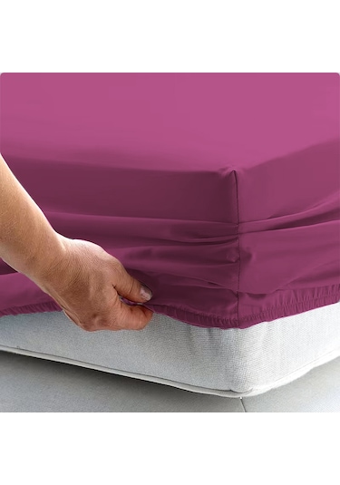 Bağcıklı %100 Pamuk Tek Kişilik Nevresim Takımı-mor Menekşe