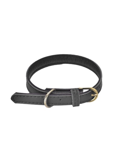 Homyl Ayarlanabilir Pu Deri Pet Yavru Köpek Tasması L-siyah Siyah