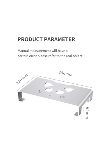Cbtx Macbook/yazıcı İçin Basit Stil Kaymaz Monitör Yükseltici Masaüstü Bilgisayar Standı Tutucu - Gümüş