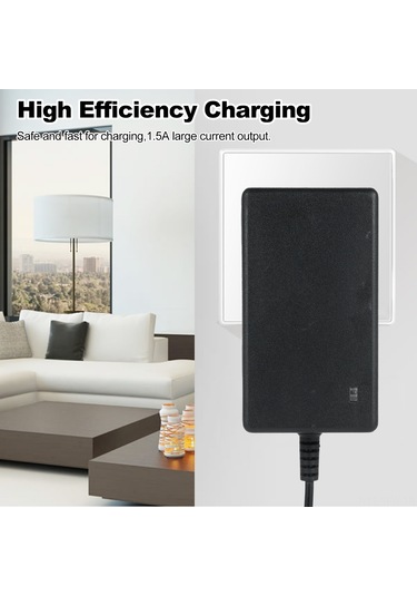 Tenfowee 16.8v 1.5a Lityum İyon Pil Şarj Cihazı - 4 Seri Pil Grup İçin - 5.5 2.5mm Arayüz - Avrupa Standartı - Siyah