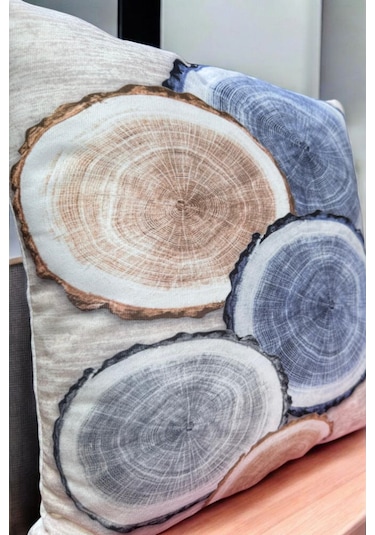 Modern Tarz Dijital Baskılı 4 Lü Dekoratif Kırlent Kılıfı Seti 43x43 Cm Şık Ve Renkli Tasarımlar Deniz Mavisi