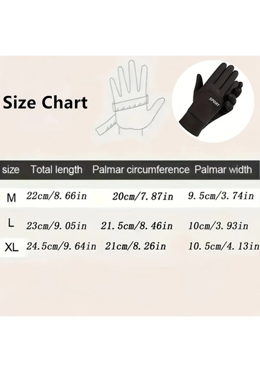 Elmpaly Kışlık Sıcak Tutan Buz Hokeyi Ve Açık Hava Spor Eldiveni Rüzgar Koruma Dokunmatik Uyumlu Siyah Xl Siyah