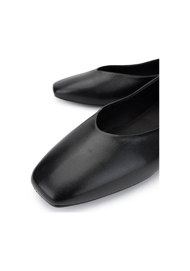 Tamer Tanca Kadın Hakiki Deri Siyah Deri Babet Ayakkabı 1073 004 Bn Ayk Y25 Sıyah Dr Siyah